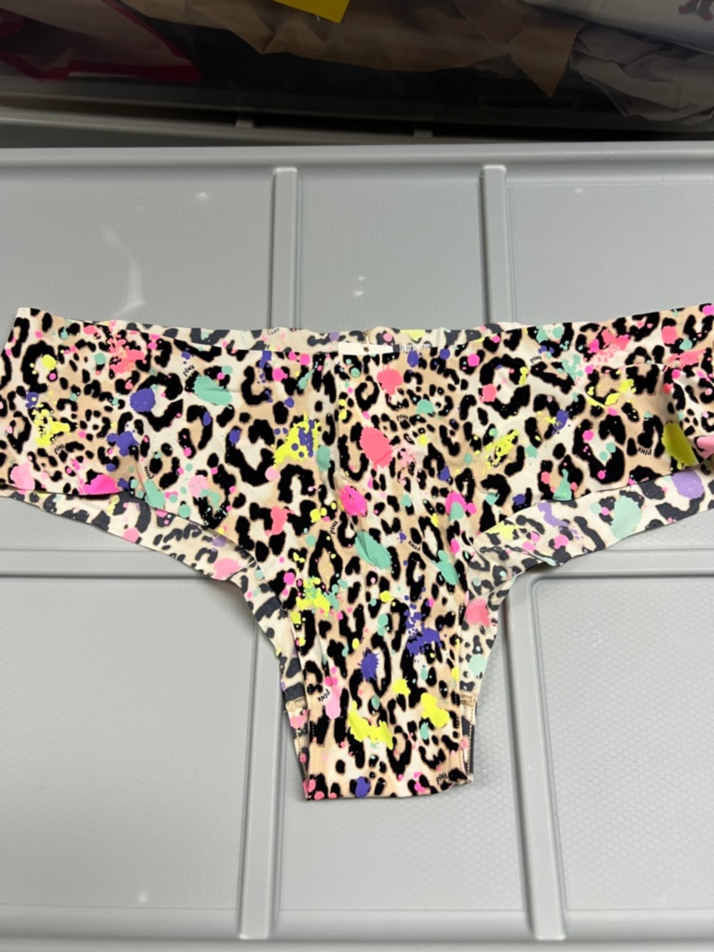 PINK Victoria's Secret Multicolor Leopard Print Underware